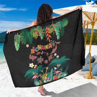 Hawaiian Alohawaii Sarong Tribal Sea Animals Tattoo and Tropical Plants - Polynesian Pride