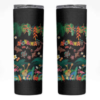 Hawaiian Alohawaii Skinny Tumbler Tribal Sea Animals Tattoo and Tropical Plants - Polynesian Pride