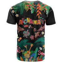 Hawaiian Alohawaii T Shirt Tribal Sea Animals Tattoo and Tropical Plants - Polynesian Pride