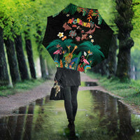 Hawaiian Alohawaii Umbrella Tribal Sea Animals Tattoo and Tropical Plants - Polynesian Pride