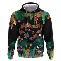 Hawaiian Alohawaii Zip Hoodie Tribal Sea Animals Tattoo and Tropical Plants - Polynesian Pride