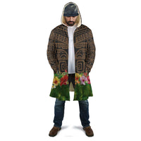 Hawaiian Hula Costume Cloak Tribal Tattoo and Tropical Plants Skirt - Polynesian Pride