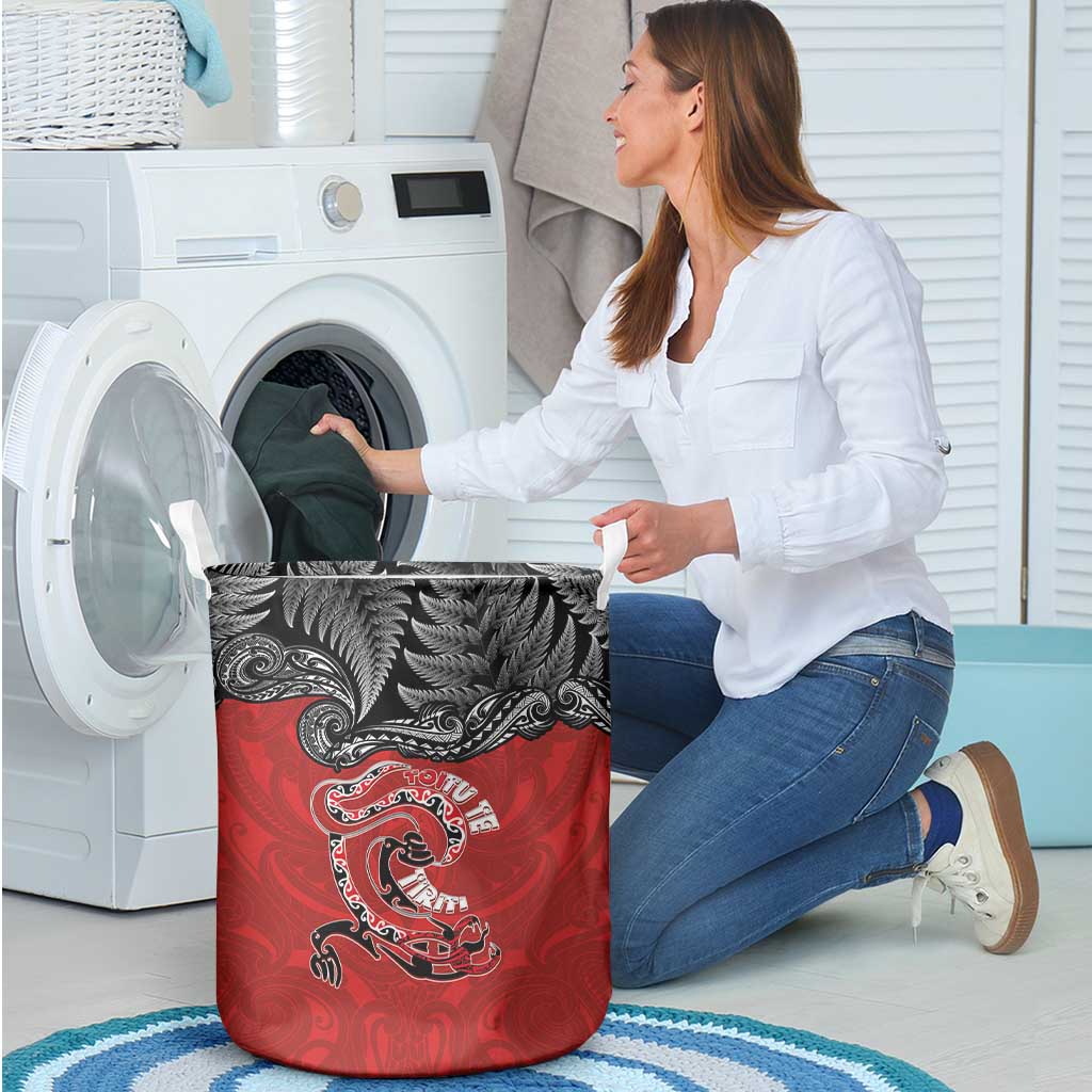 Aotearoa Toitu Te Tiriti Laundry Basket Taniwha Tribal Motifs LT03 - Polynesian Pride