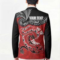 Personalised Aotearoa Toitu Te Tiriti Blazer Taniwha Tribal Motifs