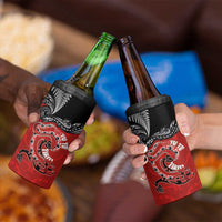 Aotearoa Toitu Te Tiriti 4 in 1 Can Cooler Tumbler Taniwha Tribal Motifs LT03 - Polynesian Pride