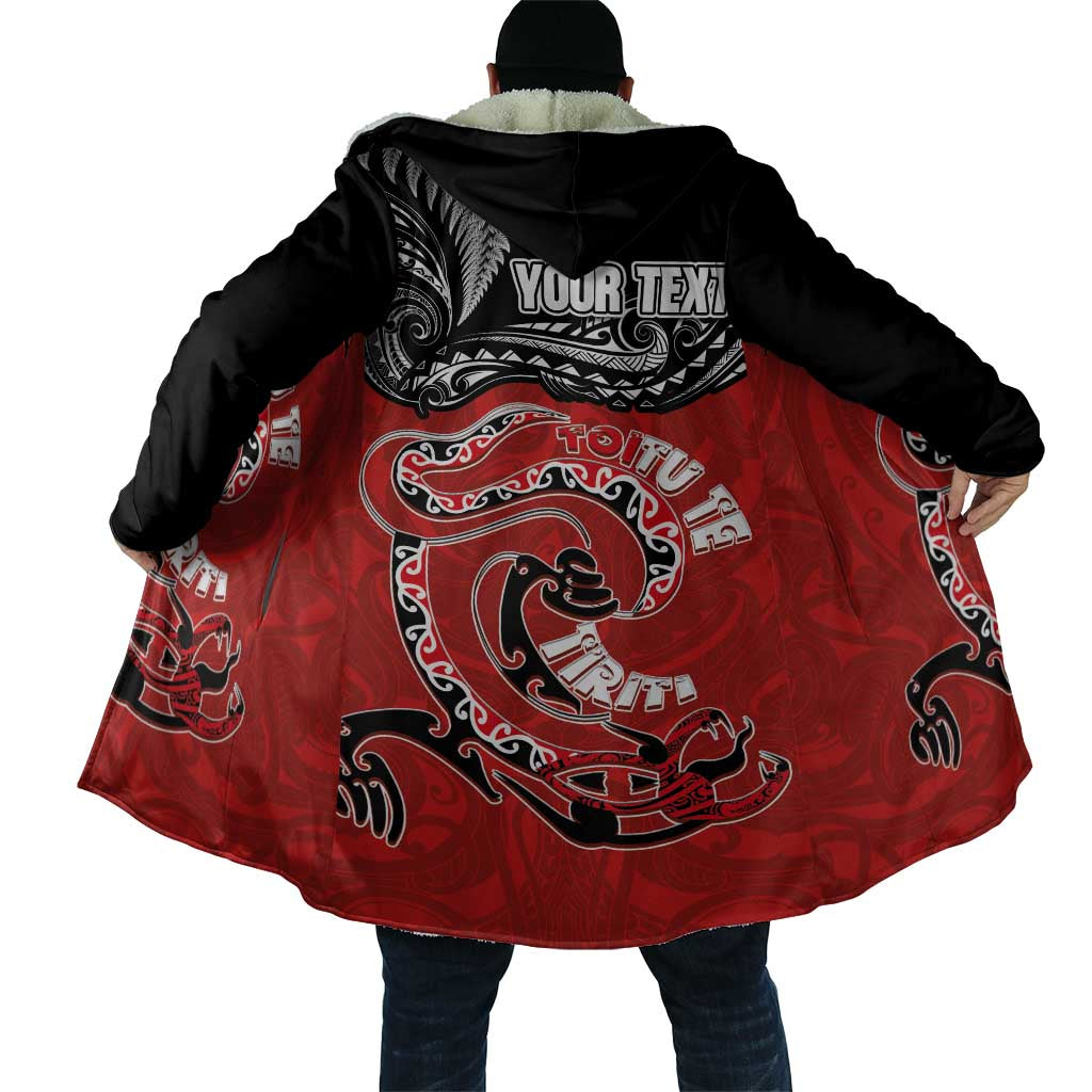 Personalised Aotearoa Toitu Te Tiriti Cloak Taniwha Tribal Motifs