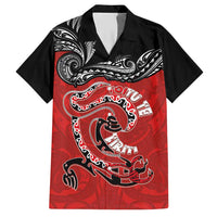 Personalised Aotearoa Toitu Te Tiriti Hawaiian Shirt Taniwha Tribal Motifs