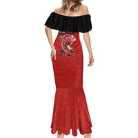 Personalised Aotearoa Toitu Te Tiriti Mermaid Dress Taniwha Tribal Motifs LT03 - Polynesian Pride