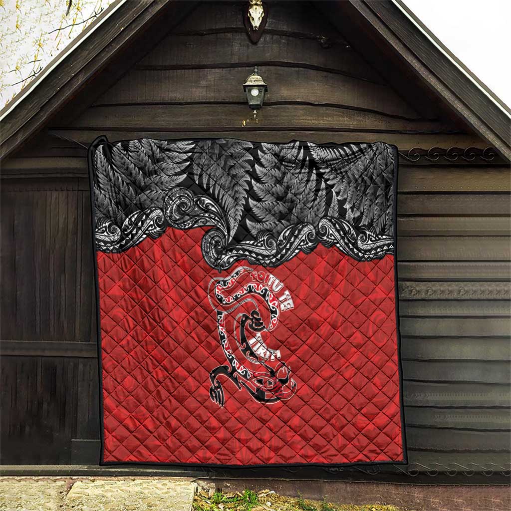Aotearoa Toitu Te Tiriti Quilt Taniwha Tribal Motifs