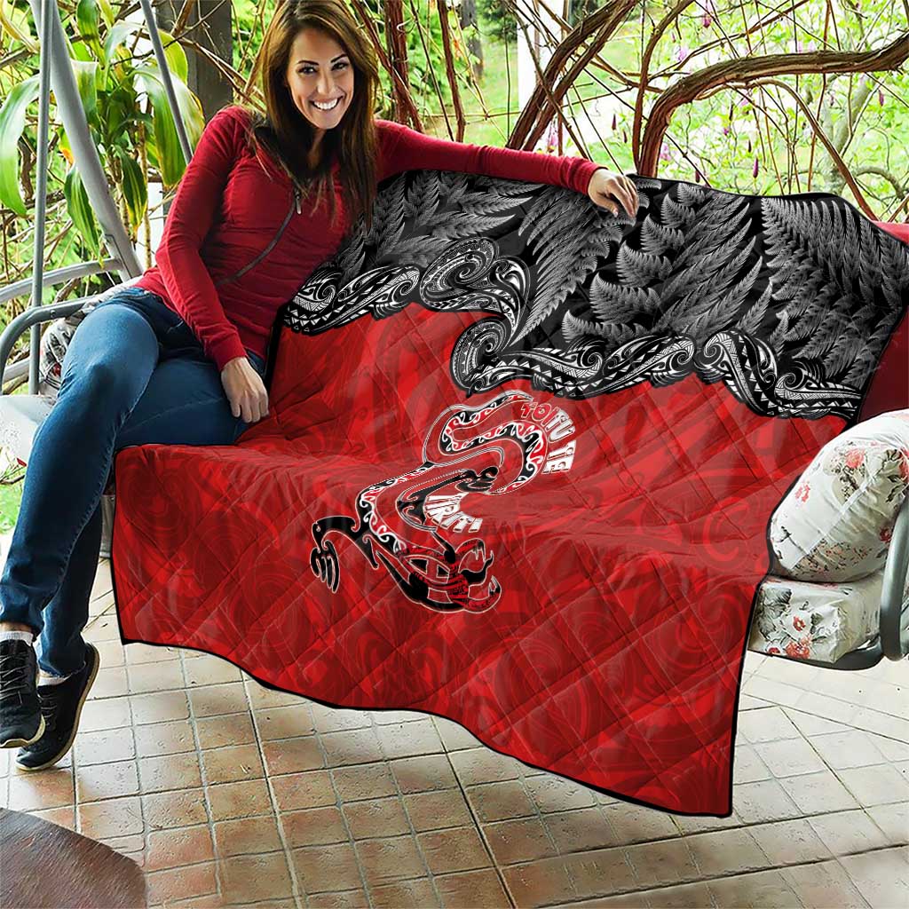 Aotearoa Toitu Te Tiriti Quilt Taniwha Tribal Motifs