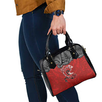 Aotearoa Toitu Te Tiriti Shoulder Handbag Taniwha Tribal Motifs