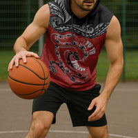 Personalised Aotearoa Toitu Te Tiriti Sleeveless Hoodie Taniwha Tribal Motifs LT03 - Polynesian Pride