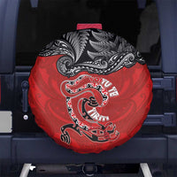 Aotearoa Toitu Te Tiriti Spare Tire Cover Taniwha Tribal Motifs LT03 No hole Multicolor - Polynesian Pride