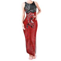 Personalised Aotearoa Toitu Te Tiriti Tank Maxi Dress Taniwha Tribal Motifs LT03 Women Multicolor - Polynesian Pride