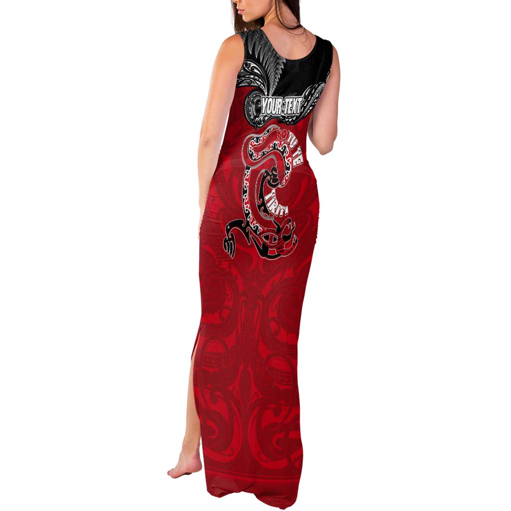 Personalised Aotearoa Toitu Te Tiriti Tank Maxi Dress Taniwha Tribal Motifs LT03 - Polynesian Pride