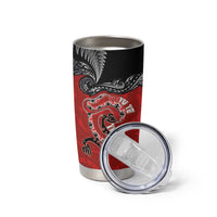 Aotearoa Toitu Te Tiriti Tumbler Cup Taniwha Tribal Motifs LT03 - Polynesian Pride