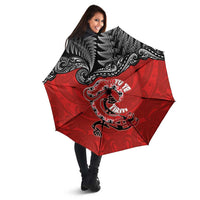 Aotearoa Toitu Te Tiriti Umbrella Taniwha Tribal Motifs LT03 - Polynesian Pride