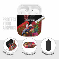 Aotearoa Toitu Te Tiriti AirPods Case Waitangi-Honour The Treaty NZ Tuatara and Plants LT03 - Polynesian Pride