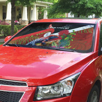 Aotearoa Toitu Te Tiriti Auto Sun Shade Waitangi-Honour The Treaty NZ Tuatara and Plants LT03 - Polynesian Pride