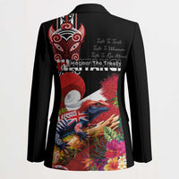 Aotearoa Toitu Te Tiriti Blazer Waitangi-Honour The Treaty NZ Tuatara and Plants LT03 - Polynesian Pride