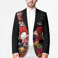 Aotearoa Toitu Te Tiriti Blazer Waitangi-Honour The Treaty NZ Tuatara and Plants LT03 - Polynesian Pride