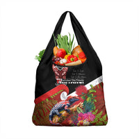 Aotearoa Toitu Te Tiriti Grocery Bag Waitangi-Honour The Treaty NZ Tuatara and Plants LT03 1-pack One Size Multicolor - Polynesian Pride