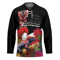Aotearoa Toitu Te Tiriti Hockey Jersey Waitangi-Honour The Treaty NZ Tuatara and Plants LT03 Unisex Multicolor - Polynesian Pride