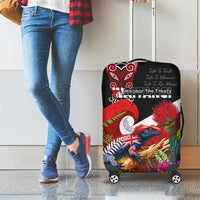 Aotearoa Toitu Te Tiriti Luggage Cover Waitangi-Honour The Treaty NZ Tuatara and Plants LT03 - Polynesian Pride