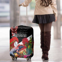 Aotearoa Toitu Te Tiriti Luggage Cover Waitangi-Honour The Treaty NZ Tuatara and Plants LT03 - Polynesian Pride