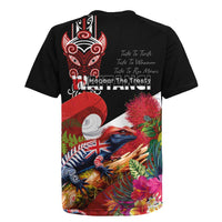 Aotearoa Toitu Te Tiriti Rugby Jersey Waitangi-Honour The Treaty NZ Tuatara and Plants LT03 - Polynesian Pride