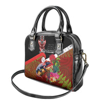 Aotearoa Toitu Te Tiriti Shoulder Handbag Waitangi-Honour The Treaty NZ Tuatara and Plants LT03 - Polynesian Pride