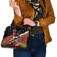 Aotearoa Toitu Te Tiriti Shoulder Handbag Waitangi-Honour The Treaty NZ Tuatara and Plants LT03 - Polynesian Pride
