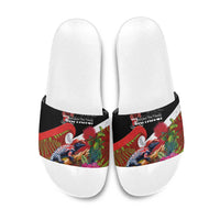 Aotearoa Toitu Te Tiriti Slide Sandals Waitangi-Honour The Treaty NZ Tuatara and Plants LT03 Multicolor - Polynesian Pride