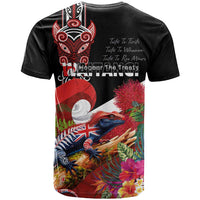 Aotearoa Toitu Te Tiriti T Shirt Waitangi-Honour The Treaty NZ Tuatara and Plants LT03 - Polynesian Pride