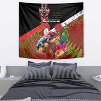 Aotearoa Toitu Te Tiriti Tapestry Waitangi-Honour The Treaty NZ Tuatara and Plants LT03 - Polynesian Pride