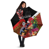 Aotearoa Toitu Te Tiriti Umbrella Waitangi-Honour The Treaty NZ Tuatara and Plants LT03 - Polynesian Pride