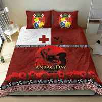 Tonga ANZAC Day Bedding Set Gallipoli Lest We Forget Ngatu Art Tribal