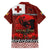 Tonga ANZAC Day Family Matching Off Shoulder Short Dress and Hawaiian Shirt Gallipoli Lest We Forget Ngatu Art Tribal
