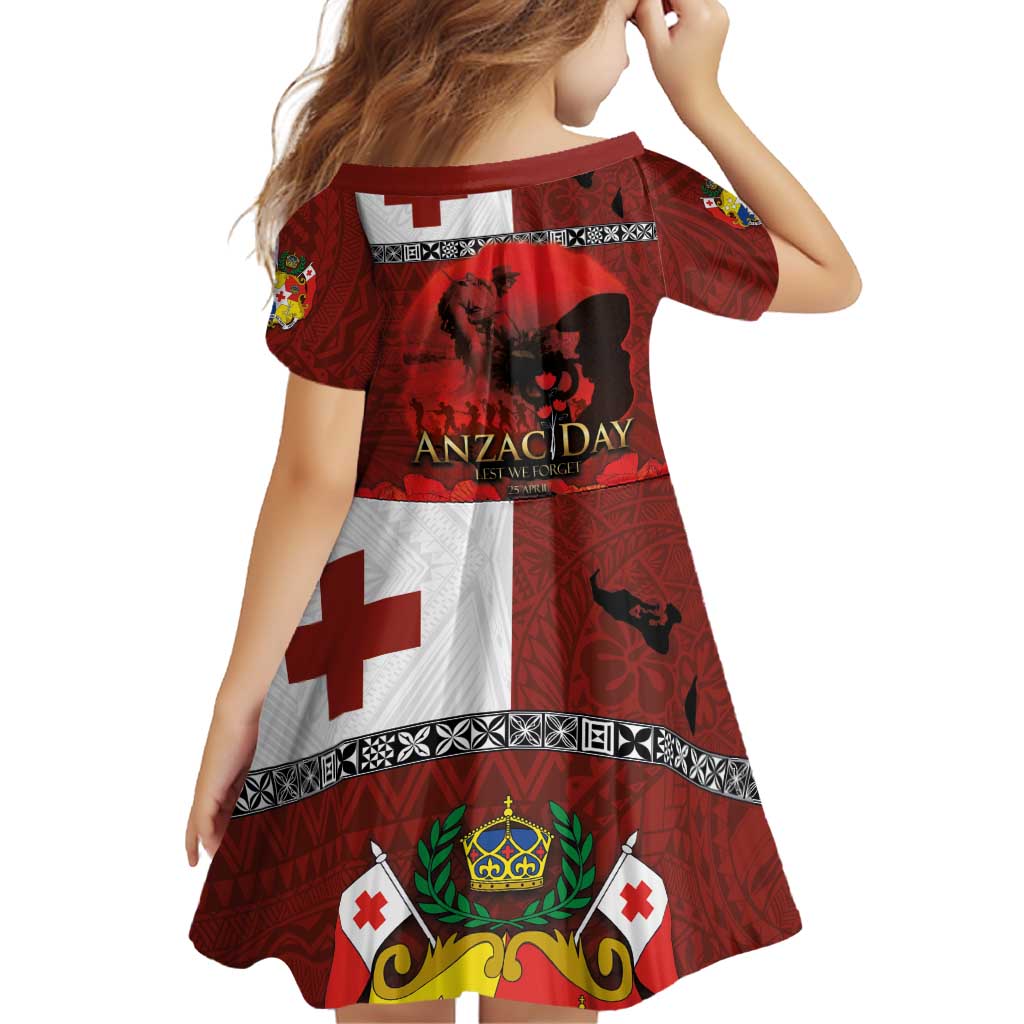 Tonga ANZAC Day Family Matching Puletasi and Hawaiian Shirt Gallipoli Lest We Forget Ngatu Art Tribal