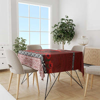 Tonga ANZAC Day Tablecloth Gallipoli Lest We Forget Ngatu Art Tribal