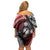 Tonga and New Zealand Together Family Matching Off Shoulder Short Dress and Hawaiian Shirt Ngatu Art Tribal Maori Tattoo and Silver Fern
