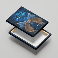 New Zealand Maori Matariki Canvas Wall Art Hongi Kiwi Bird and Silver Fern LT03 - Polynesian Pride