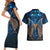 New Zealand Maori Matariki Couples Matching Short Sleeve Bodycon Dress and Hawaiian Shirt Hongi Kiwi Bird and Silver Fern LT03