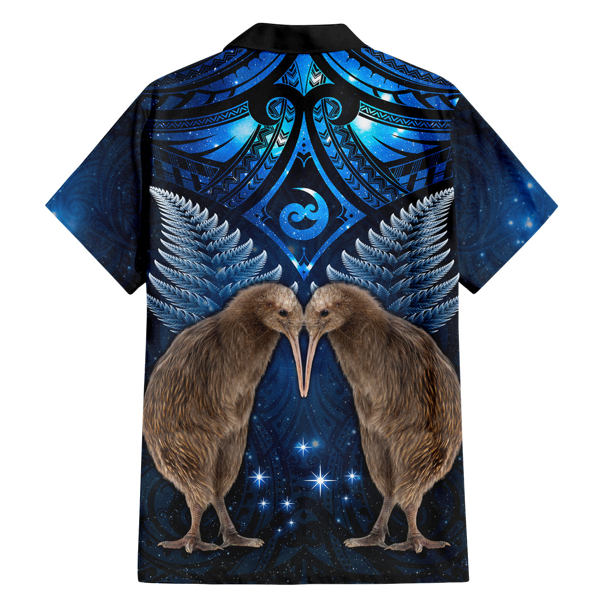 New Zealand Maori Matariki Family Matching Summer Maxi Dress and Hawaiian Shirt Hongi Kiwi Bird and Silver Fern LT03 - Polynesian Pride