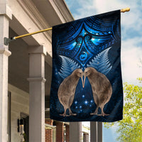 New Zealand Maori Matariki Garden Flag Hongi Kiwi Bird and Silver Fern LT03 House Flag Blue - Polynesian Pride