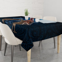 New Zealand Maori Matariki Tablecloth Hongi Kiwi Bird and Silver Fern LT03 - Polynesian Pride