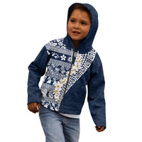 Hawaii Plumeria Tribal Vintage Kid Hoodie Special Blue