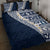 Hawaii Plumeria Tribal Vintage Quilt Bed Set Special Blue