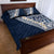 Hawaii Plumeria Tribal Vintage Quilt Bed Set Special Blue