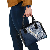 Hawaii Plumeria Tribal Vintage Shoulder Handbag Special Blue